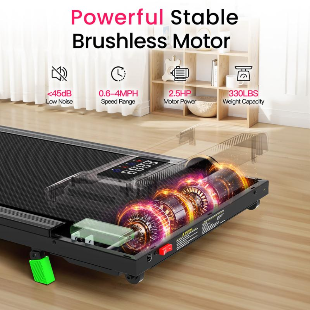AvenloFit Under Desk Treadmill with 6% Incline and brushless Motor